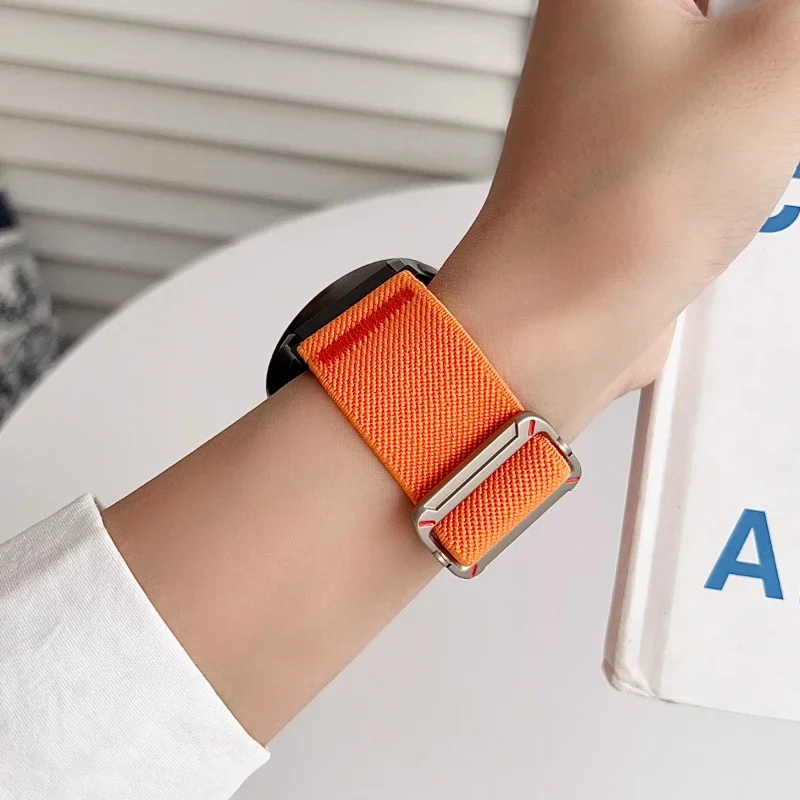 Elastic Braided Nylon Watch Band - 22mm/20mm