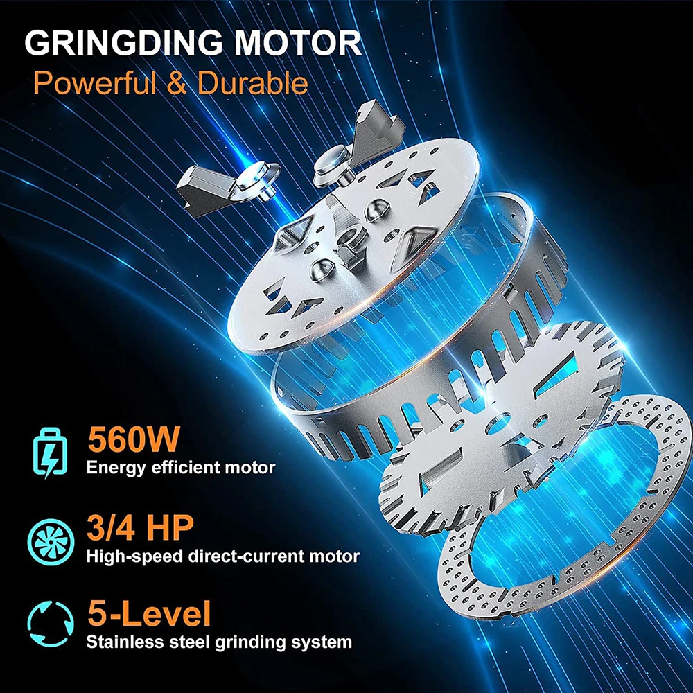 Food Waste Disposer 1200ml Capacity Food Crusher 560W Stainless Steel Grinder Kitchen Appliances Garbage Disposal Material 2