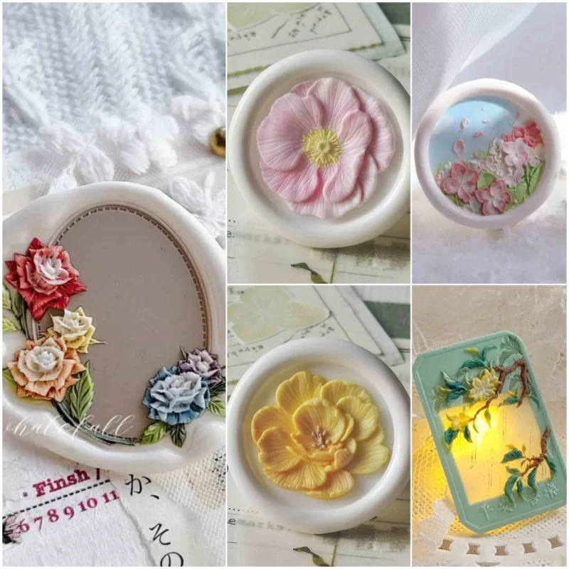 Creative Stamp Lacquer Stamp Head Sheep Bow Flower Sea Relief Koi Fish Carving Copper Head Diy Flower Border Cover