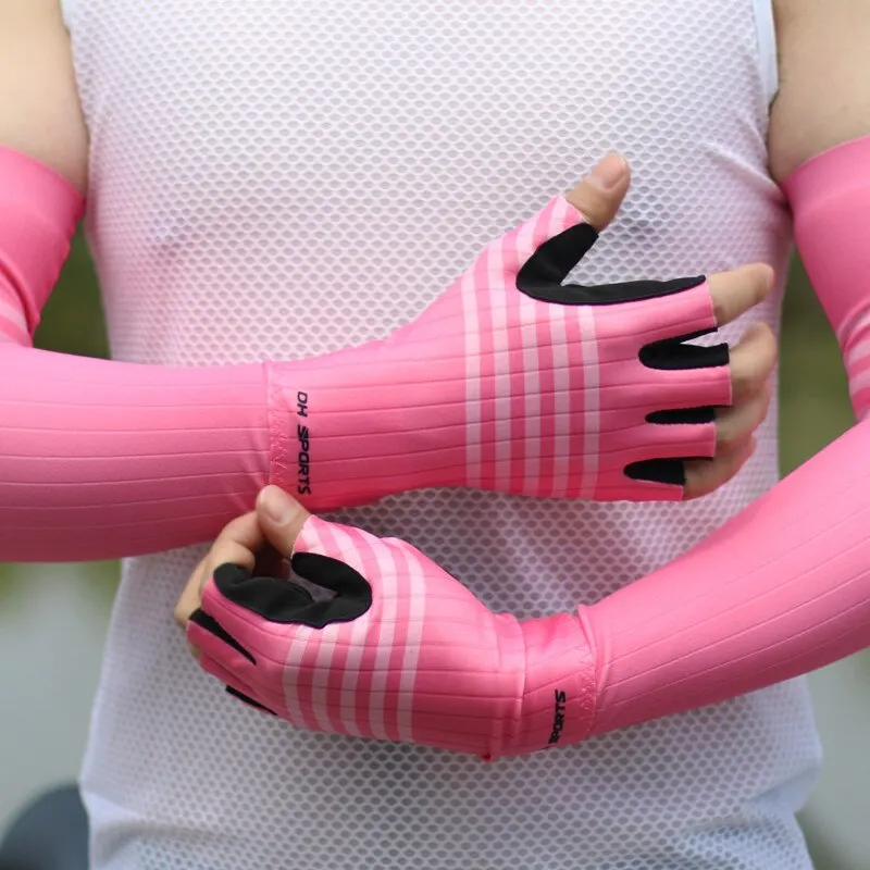 Anti-slip Wear Resistant Wreathable Sun Proof and Shock-absorbing Summer Cycling Gloves For Men and Women cycling gloves sport gloves sports half finger gloves