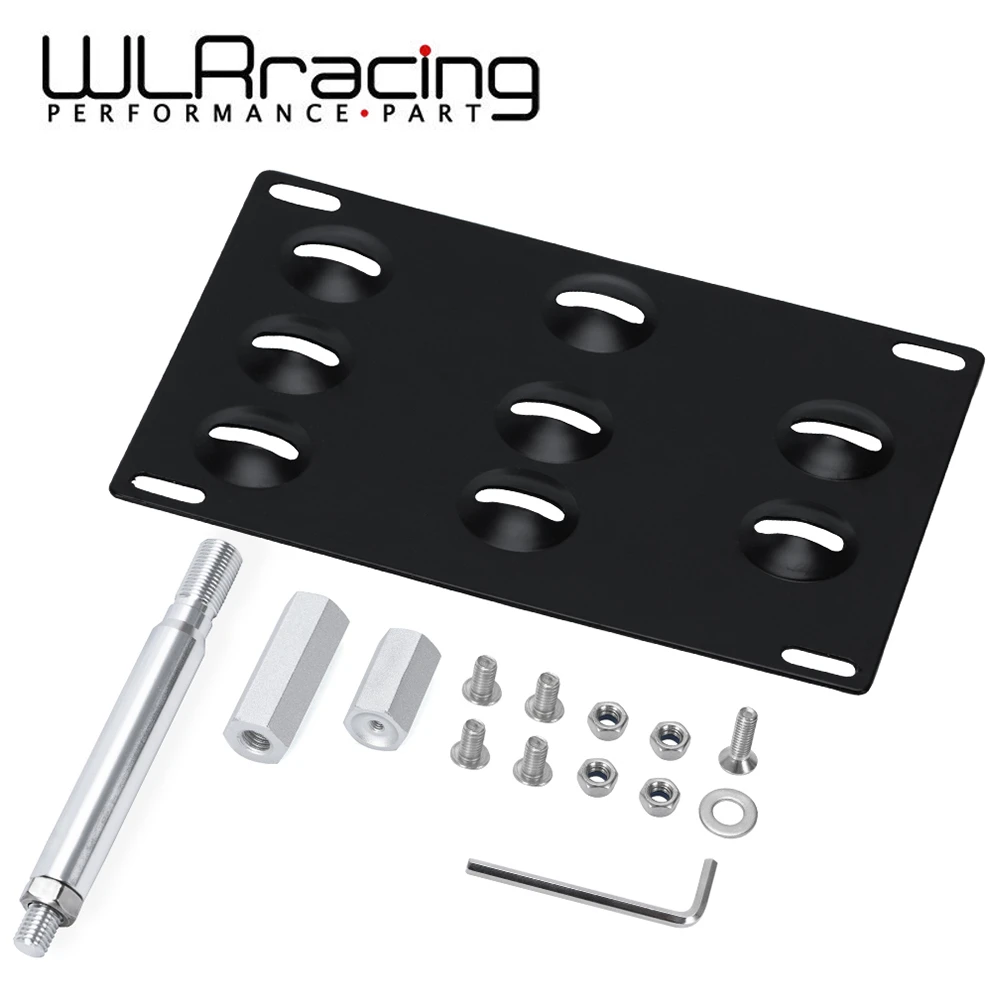 Front Bumper Tow Hook License Plate Mount Bracket Holder For 13on