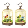 Parrot Cage  Activated  Movements Decor Singing Chirp Parakeet  Swing Toy Singing Bird for Home Desktop baby Children 5