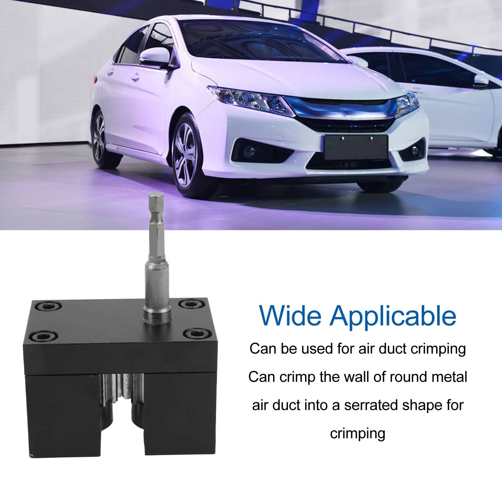 Power Assisted Crimper Pipe Metal Driver Duct Swaging Tool 0.41to 0.71mm Round Metal Duct wire crimping tools