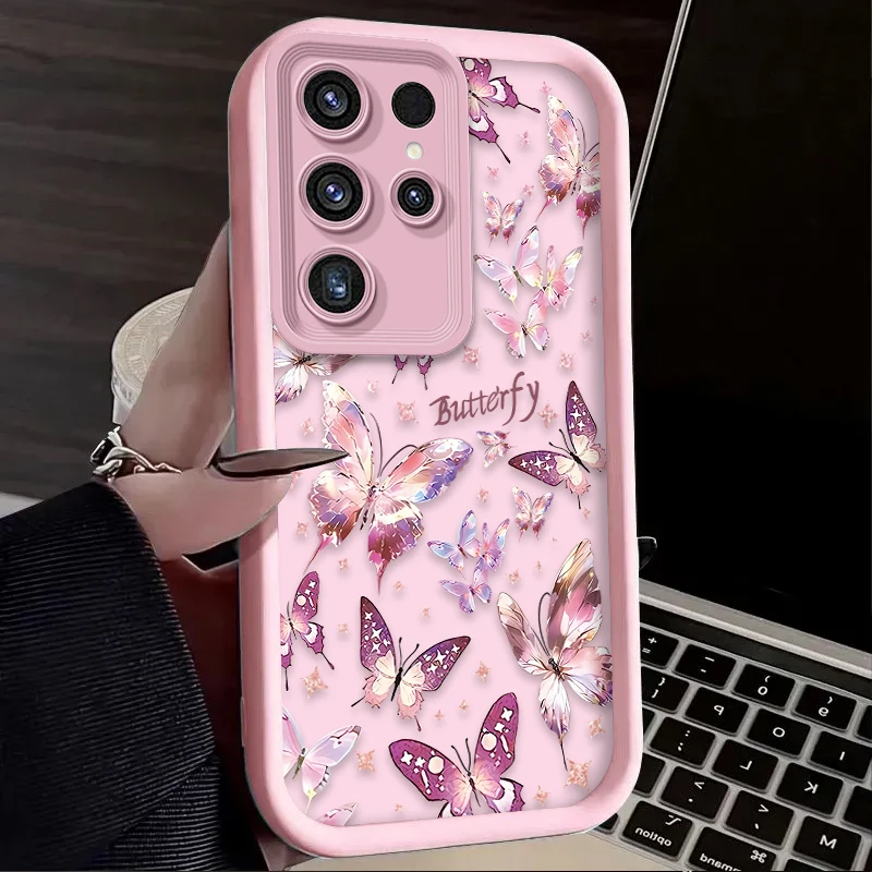 Elegant Purple Butterfly Phone Case - Stylish Protective Etui
