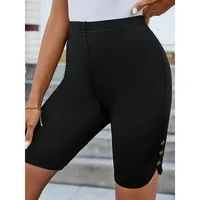 Plus Size 1XL-5XL Women Yoga Shorts High Waisted Knee Length Stretchy Casual Shorts Ladies Yoga Lightweight Comfy Shorts - Image 4