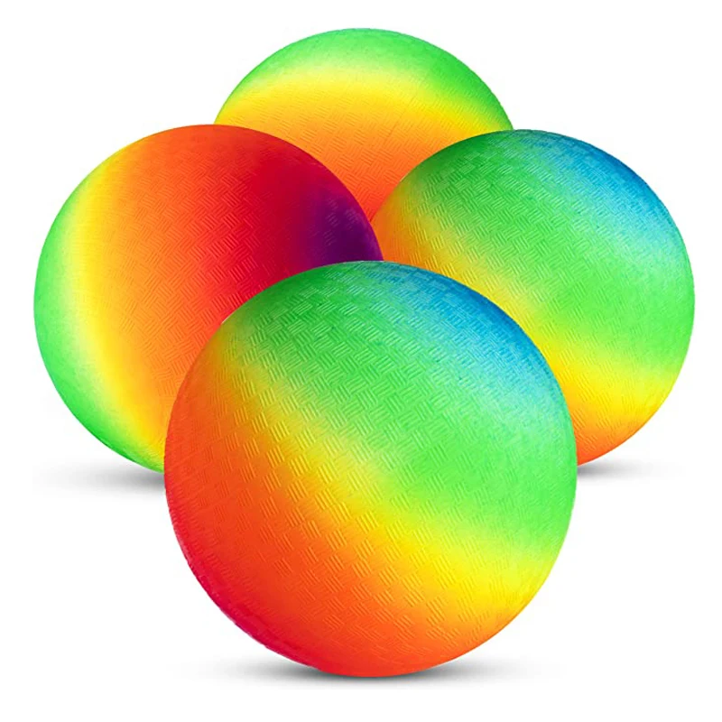 Kickballs Playground Balls 8.5Inch Rainbow Basketball Soccer Toy Children Outdoor Sports Games Kinderspielzeug 3