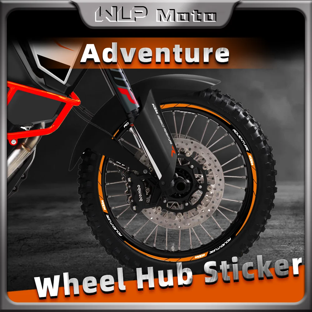 Velgstickers Motorfiets Stickers Wiel Voor Achter Decals Reflecterende Waterdicht Voor Africa Twin CRF1000L CRF 1000L (Color : 13