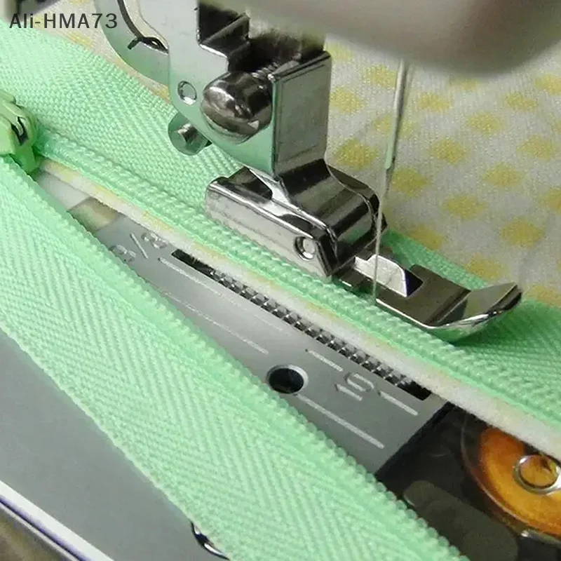 HMA73-Zipper Sewing Machine Presser Foot Left Right Narrow Foot Compatible With Low Shank Snap On Sewing Accessories