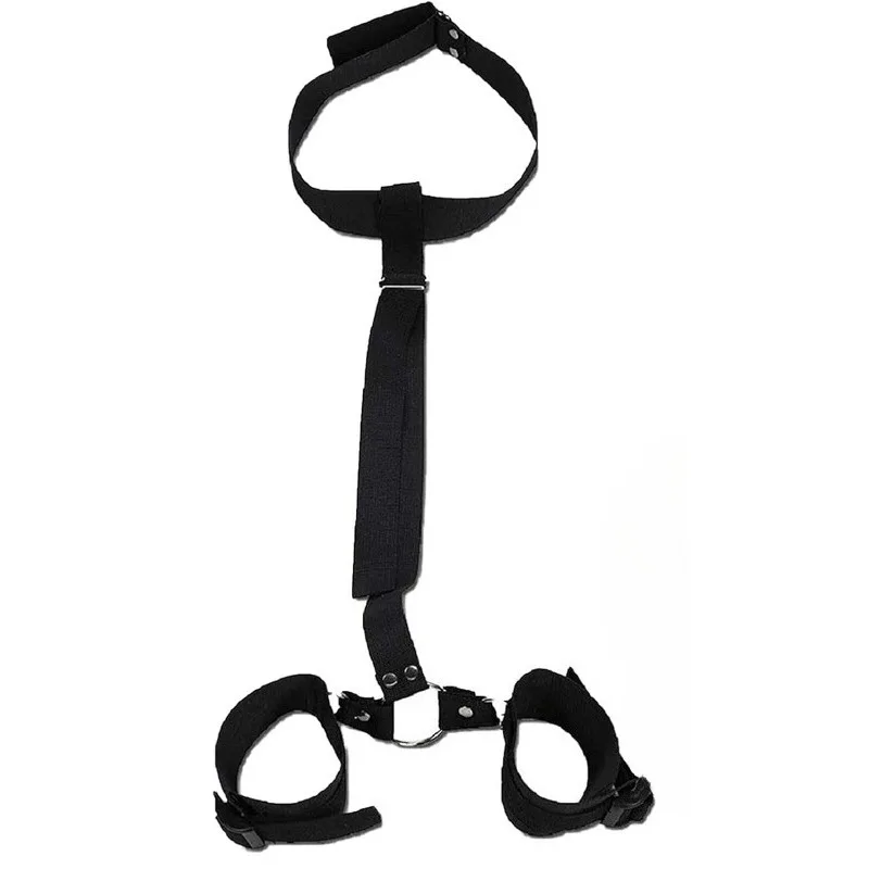 Set bondage regolabile in nylon nero per uomo e donna_voghion.com