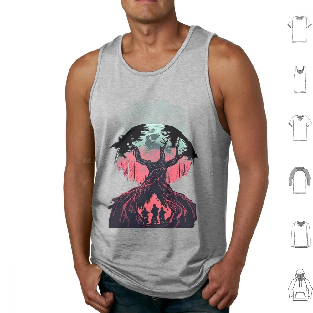thumbnail image 1 of Vecna Is Watching You Tank Tops Print Cotton Things Stranger Will Byers Mike Eleven Lucas Dustin 80s Hawkins, 1 of 5