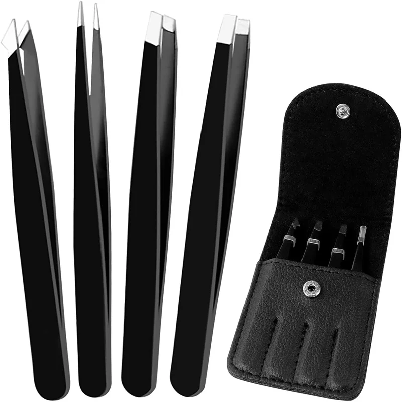 4Pcs Eyebrow Shaping Eyebrow Shaping Set Stainless Steel Tweezers Multi-function Eyelash Tweezers