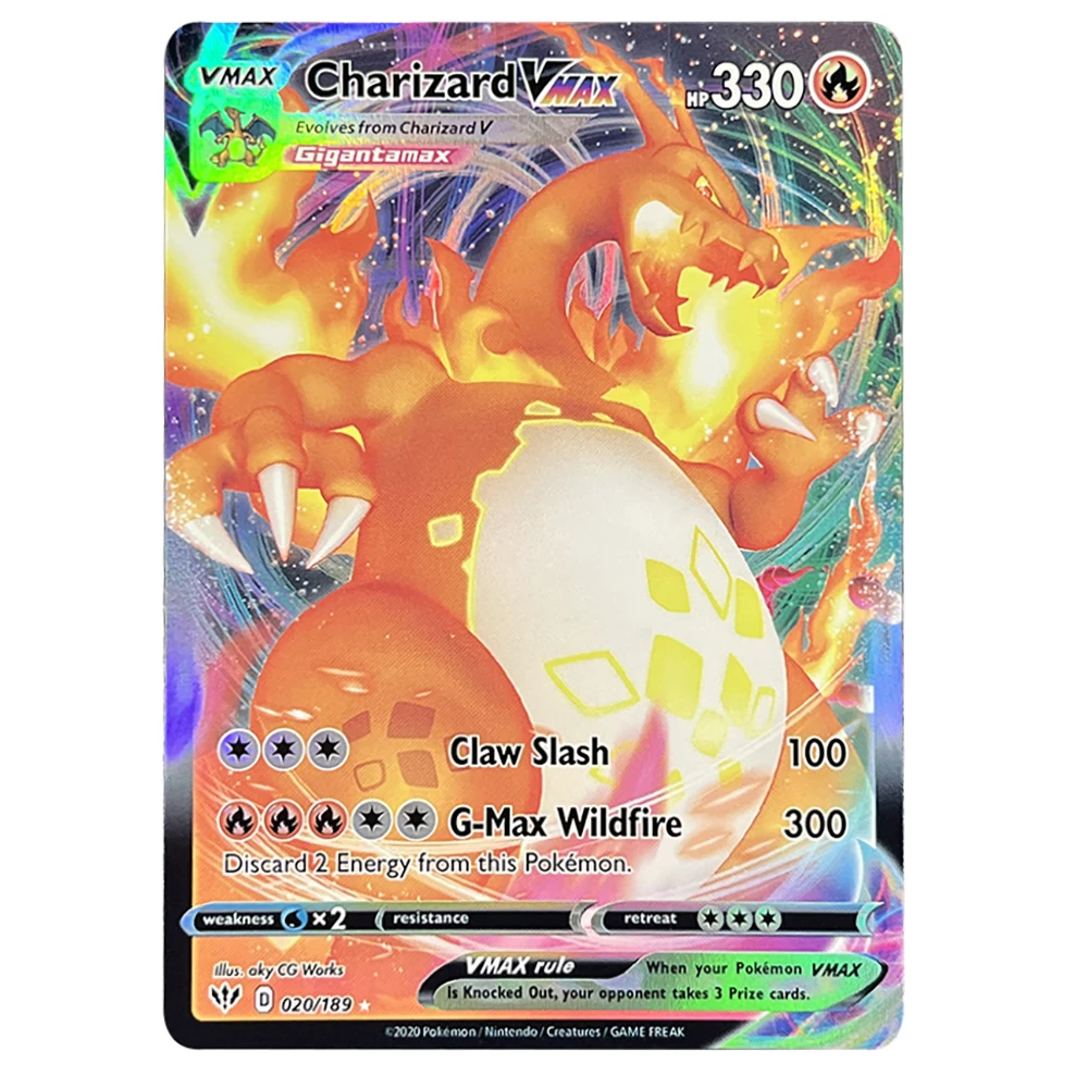 Holographic Charizard VMAX Foil Collectible Card Game Piece