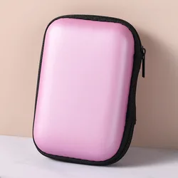 Portable Electronics Organizer and Cable Storage Bag (Pink)