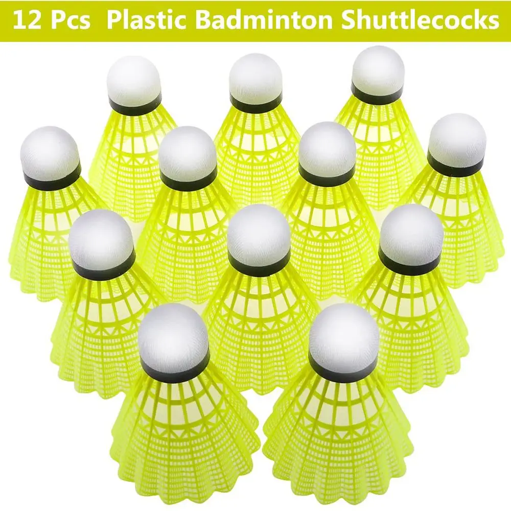 

New Durable Plastic Badminton Shuttlecocks Stable Nylon Badminton Badminton Training Balls Indoor Outdoor Sports Accessories