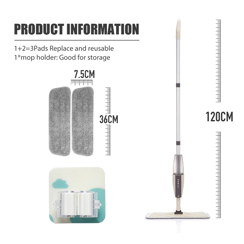 Vitapur Microvezel-spray-mop voor keuken, vochtig en droog, met navulbare fles, 360 graden draaibaar, voor hardhouten vloeren, tegels, hout Vitapur Microvezel-spray-mop voor keuken, vochtig en droog, met navulbare fles, 360 graden draaibaar, voor hardhouten vloeren, tegels, hout