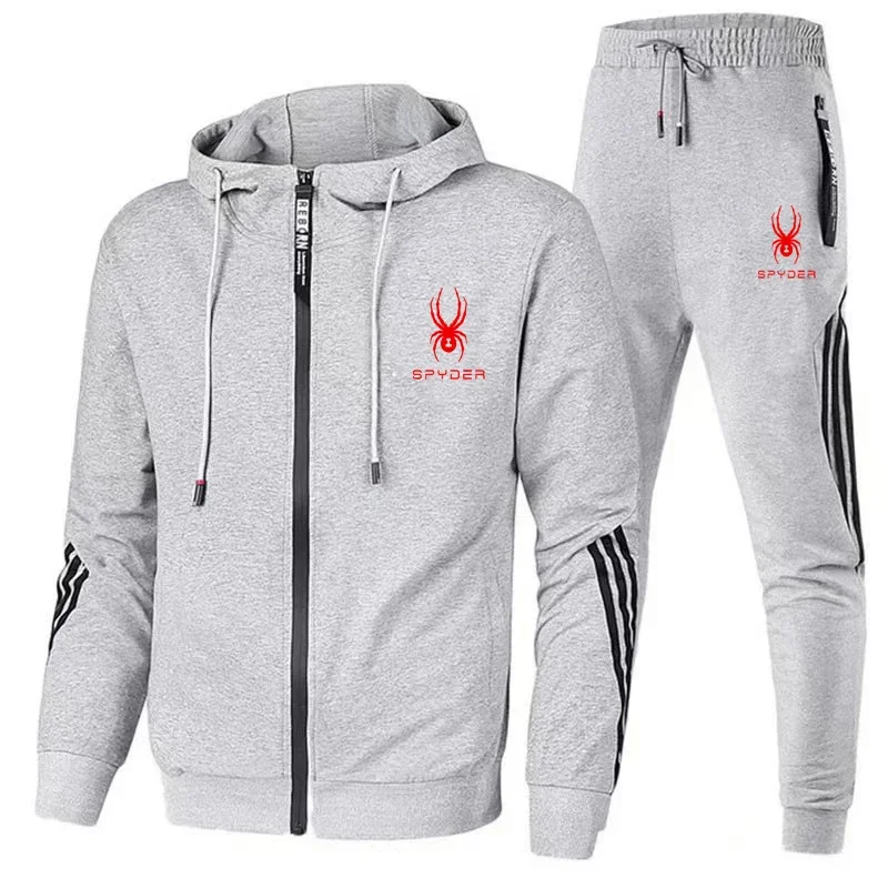 

Spring Autumn Men Tracksuits Sets Long Sleeve Hoodie+Jogging Trousers 2 Piece Fitness Running Suits Sportswear Casual Clothing