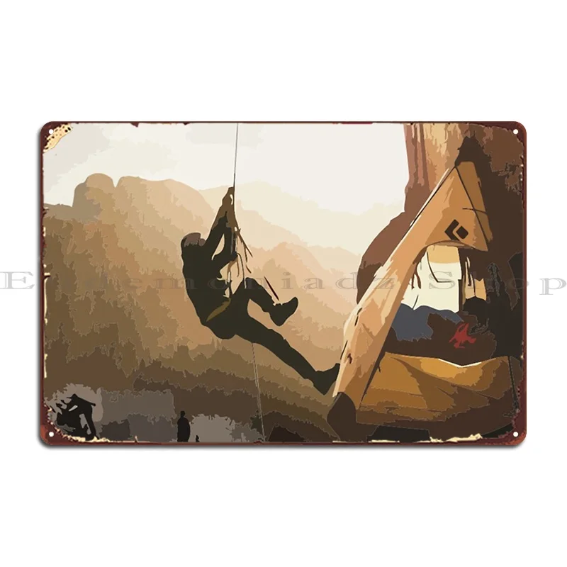 Tommy Caldwell-pintura de pared de amanecer, cartel de Metal, Create Cinema Party Club Designs, cartel de estaño