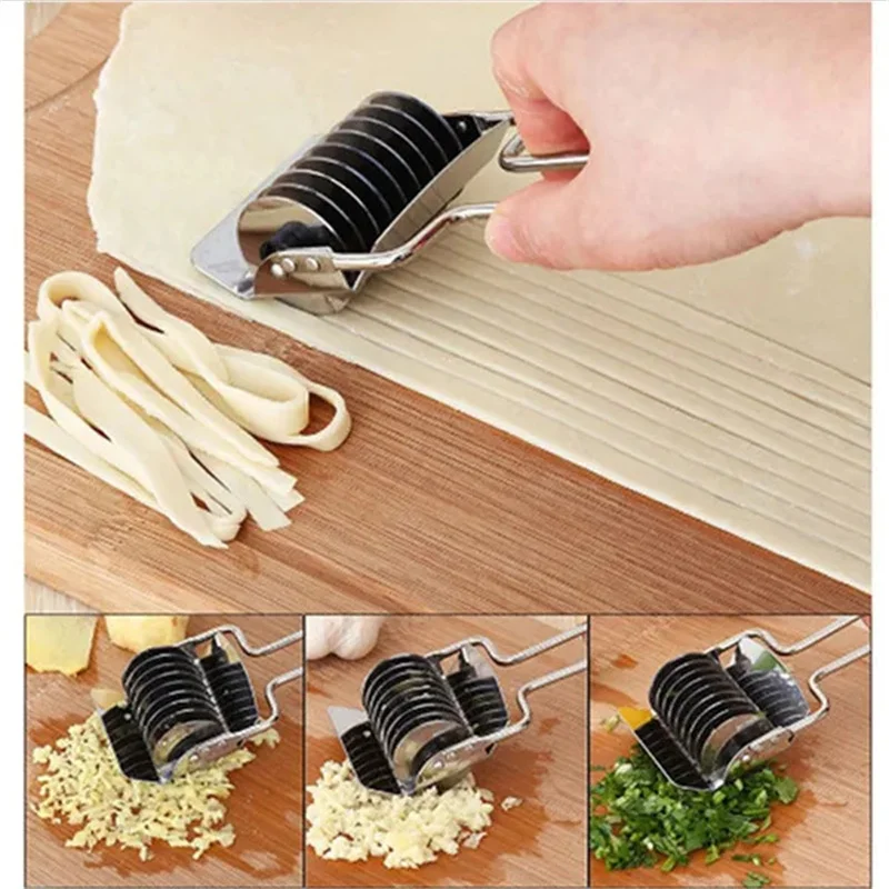 Stainless Steel Noodle Cutter Multifunctional Pasta Press Divider Noodle  Lattice Roller Dough Cutter Masher Kitchen Gadgets - AliExpress