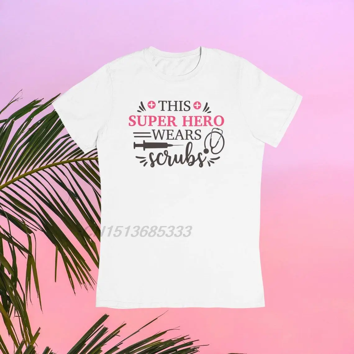 

Nurse Shirt Super Heroes Wear Scrubs Women Tee Shirts Unisex Novelty Printed T-shirts Oversized Tops Smooth Fabric Cotton Shirts