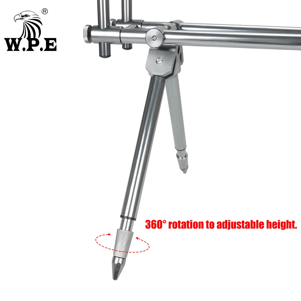 W.P.E Carp Fishing Rod Pod Holder Adjustable Retractable Fish Pole Telescopic Folding Stand Bracket Fishing Accessories Tackle