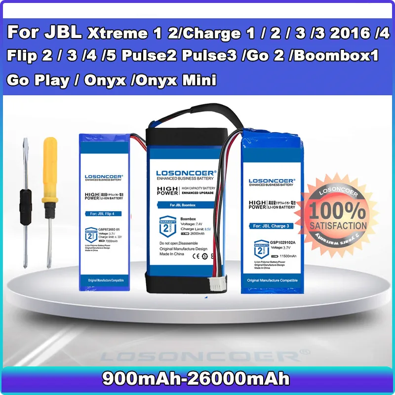 

Battery For JBL XTREME 1 2 Charge 2 2+ Plus 4 3 Charge4 Flip 2 3 4 Flip 5 Flip2 Flip3 Flip4 Flip5 Pulse 3 Pulse3 Boombox 1 Go 2