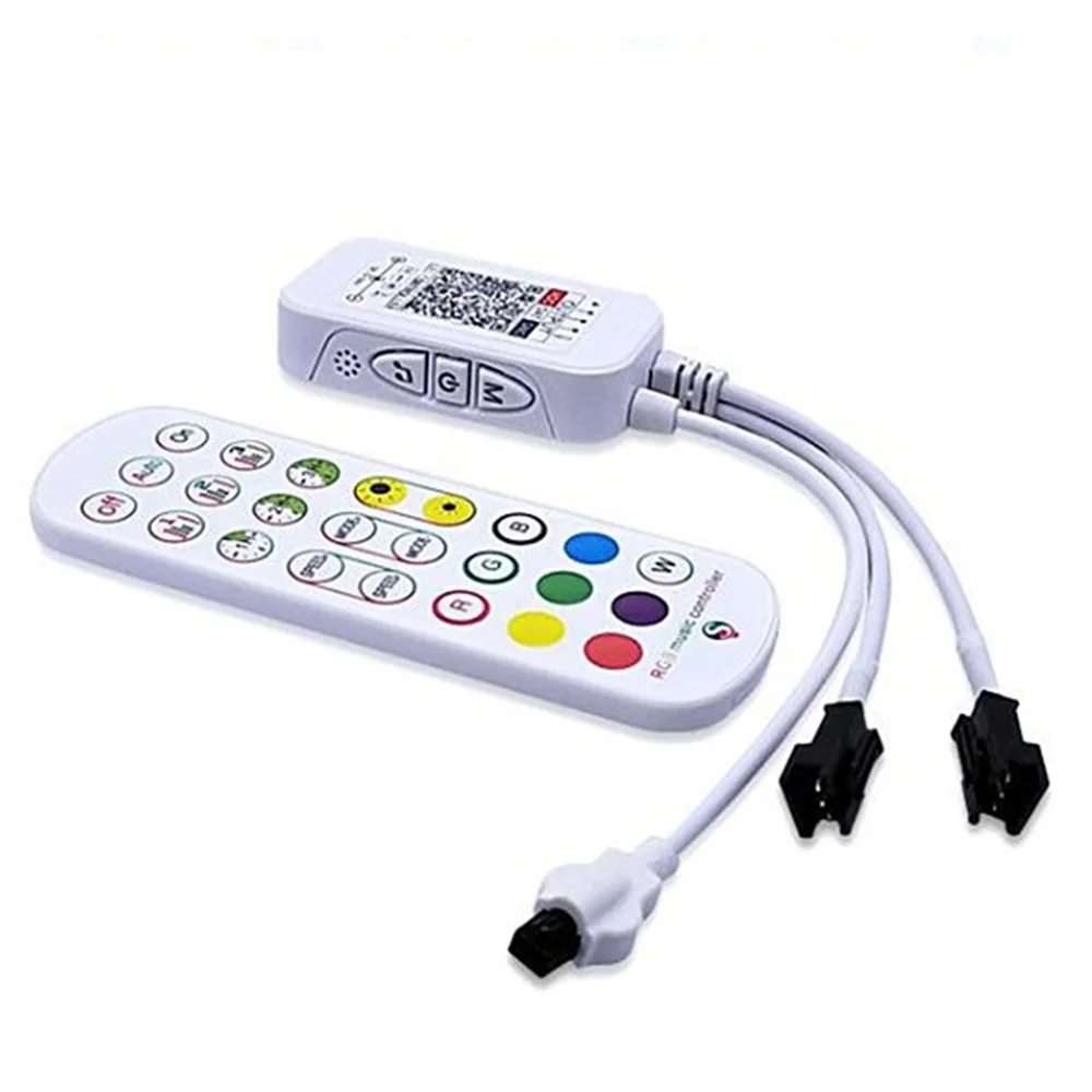 WS2812B Bluetooth Controller for Addressable LED Strip Light 5050 RGB LED Tape 24Key Remote Music Smart Controller