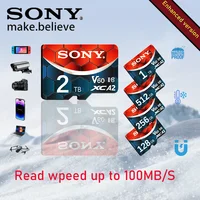 SONY-Extreme V60 Micro SD TF Card, Original Memory Card for Drones Action Camera, Max 190 Mb/s,2TB 1TB 512GB 256GB 128GB 64GB