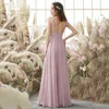 Modest A Line Bridesmaid Dresses Simple Chiffon Spaghetti Straps Tiered Ruffle Customize Maid Of Honor Gowns vestido festa 2