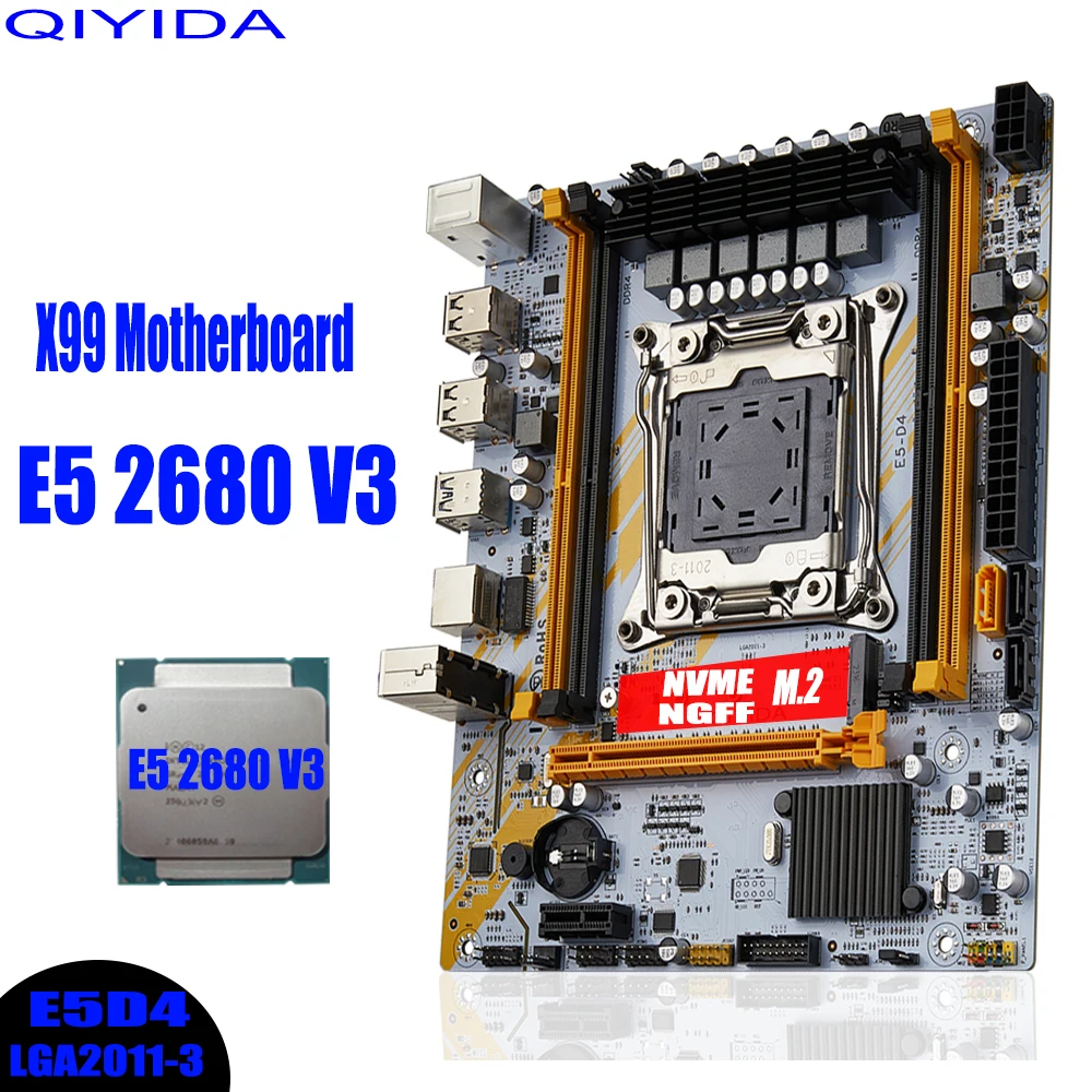 QIYIDA-X99-Motherboard-set-LGA2011-3-kit-With-Xeon-E5-2680-V3-CPU ...