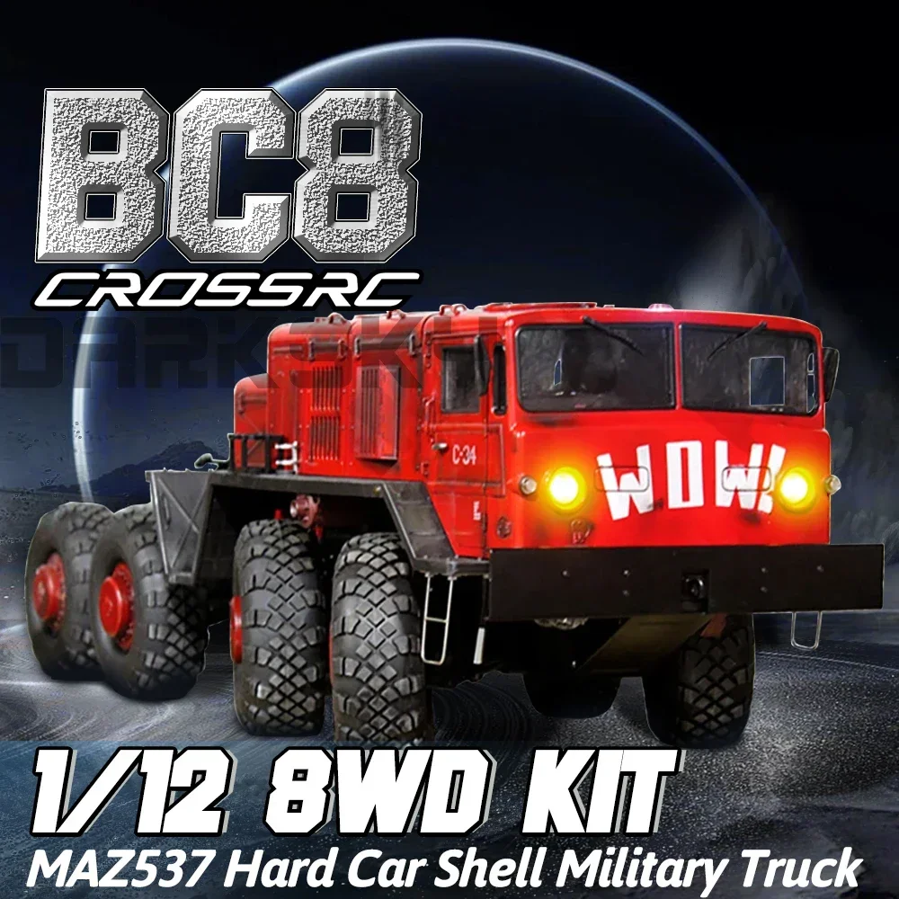 CROSSRC BC8 1/12 8x8 2.4Ghz Car Kit MAZ537 Hard Shell Military