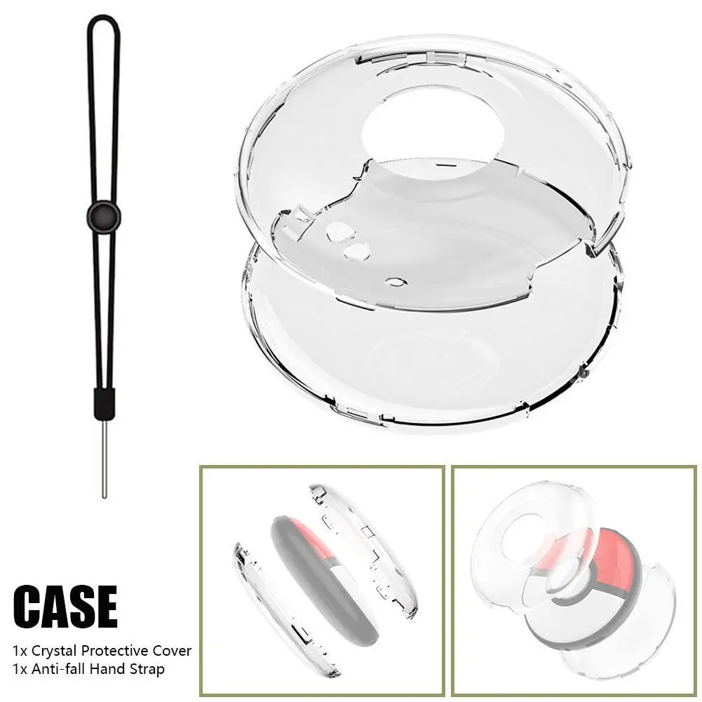Custodia In Cristallo Per Pokemon Go Plus + Custodia Rigida Trasparente Per Pc Con Accessori Protettivi Per Cinturino Per Pokemon Go +
