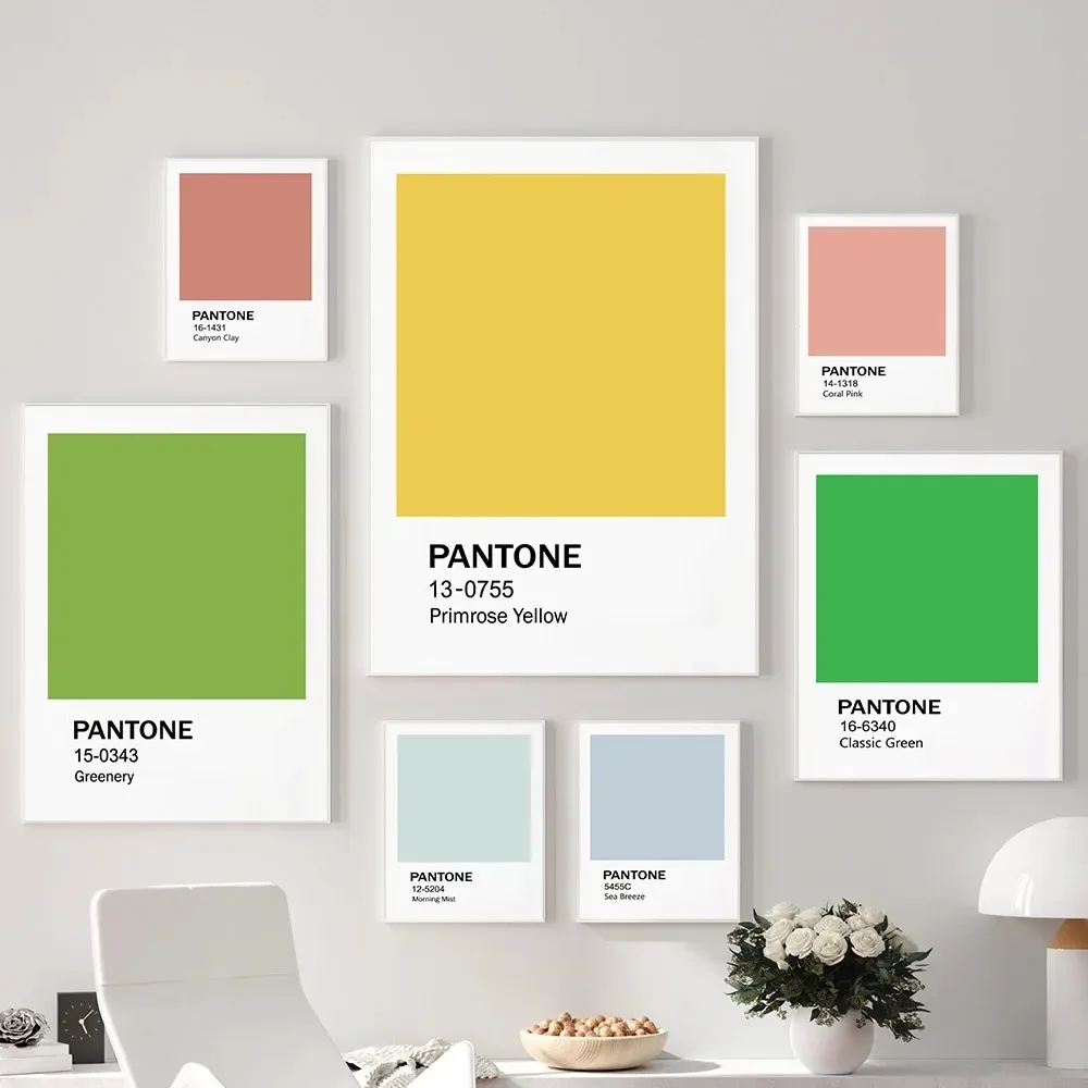 Pastel Pantone Colors Prints Wall Art Canvas Painting Gallery Modern Noridc Art Poster Estetici Per Soggiorno Home Decor