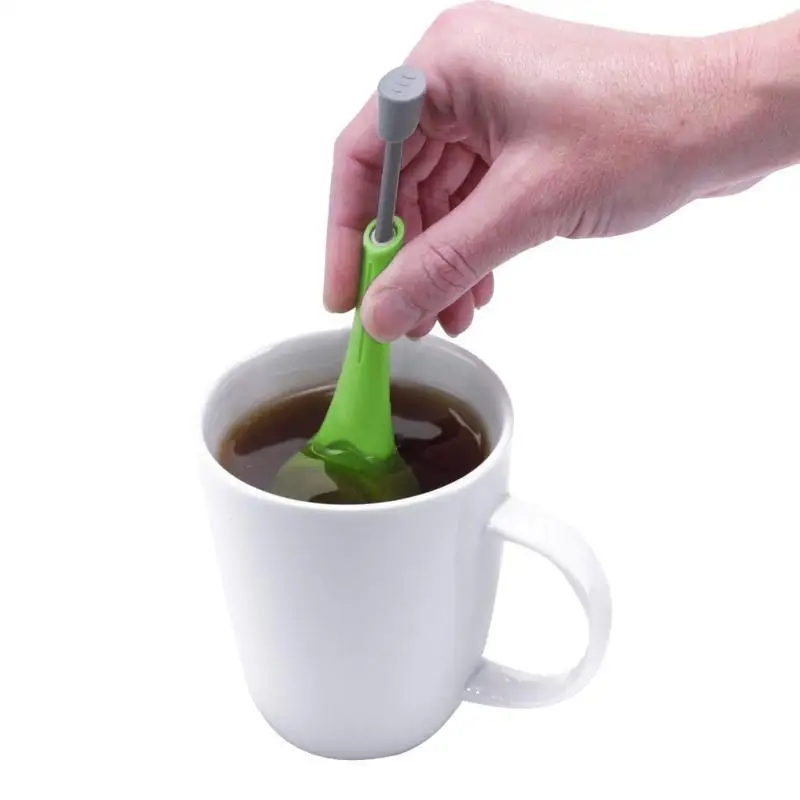 Tea&Coffee Strainer Stir Swirl Total Tea Infuser Gadget Measure Steep Stir Press Plastic