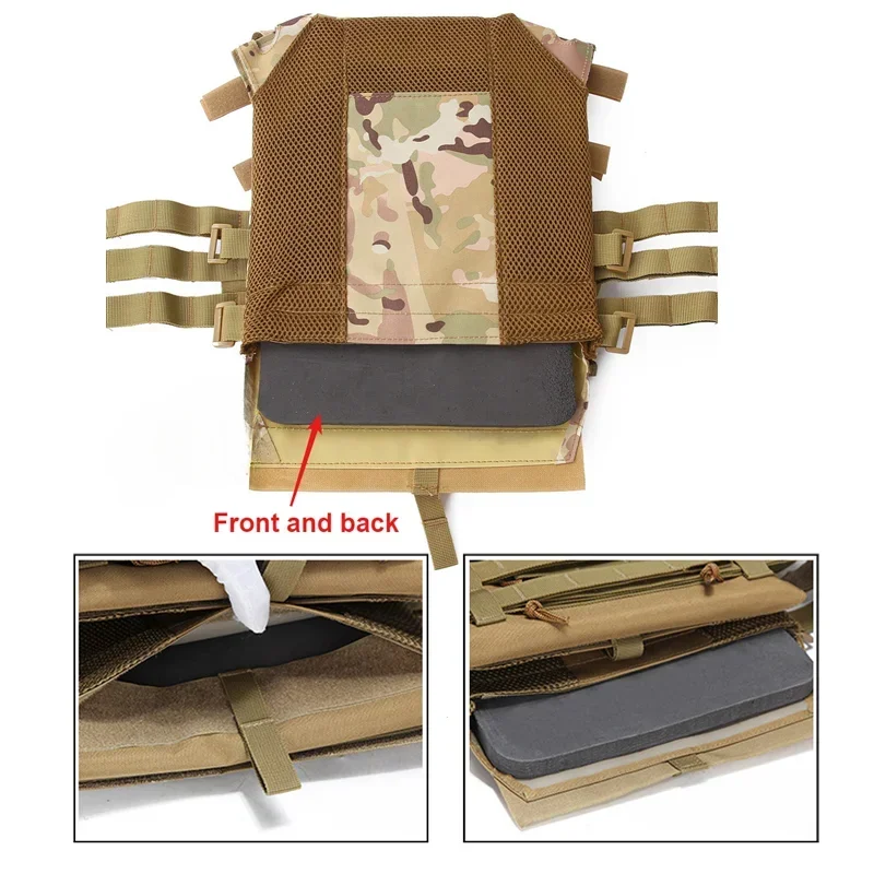Nylon Tactical Vest Body Hunting Carrier Airsoft Lightweight Combat MOLLE Camo Military Army Training Vest CS Game Equipment 5