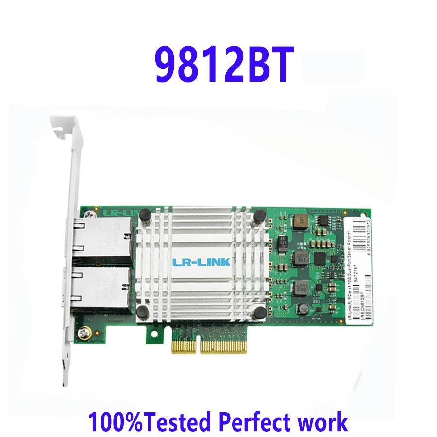 LR-LINK PCI-E 듀얼 포트 네트워크 카드, RJ45 이더넷 통합 서버 어댑터, X550T2BLK 호환, 9812BT, 10Gb