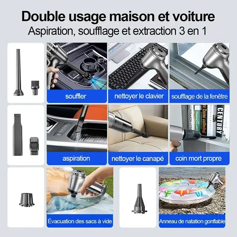 Portable Cordless Car Vacuum Cleaner with Strong Suction