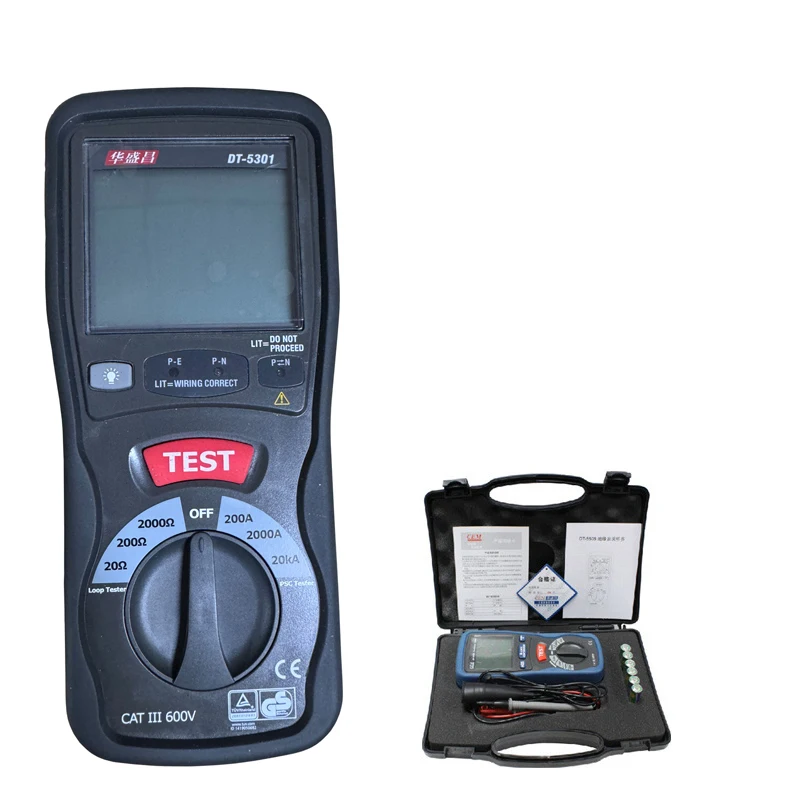 CEM DT-5301 Circuit Resistance Tester LOOP/PSC Tester Circuit Resistance Meter Resistance Tester