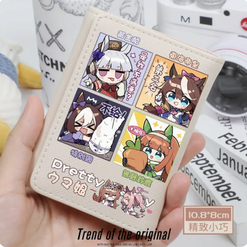 

Anime Umamusume Pretty Derby Speical Week Fashion Wallets PU Purse Card Holder Hasp Money Bag Cosplay Gift B008