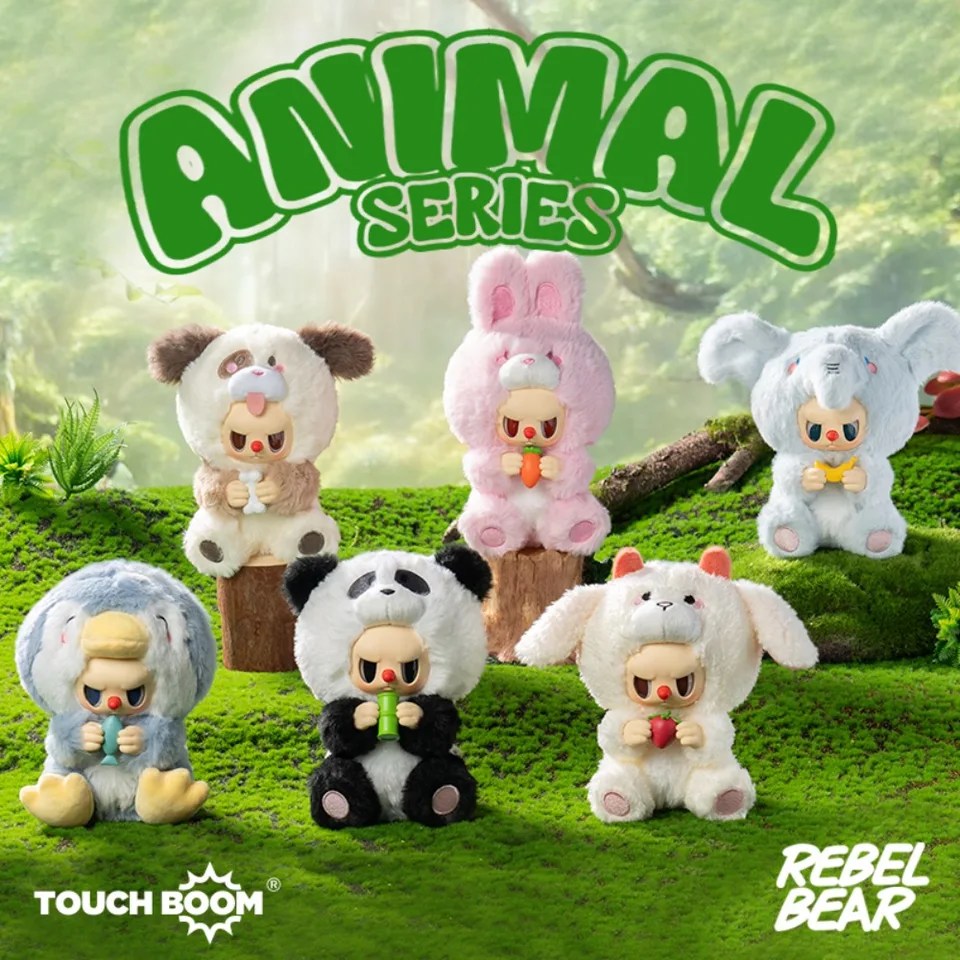 TOUCH BOOM REBEL ぬいぐるみ TOUCH BOOM REBEL BEAR Animal Series Vinyl Face Toys Blind Box