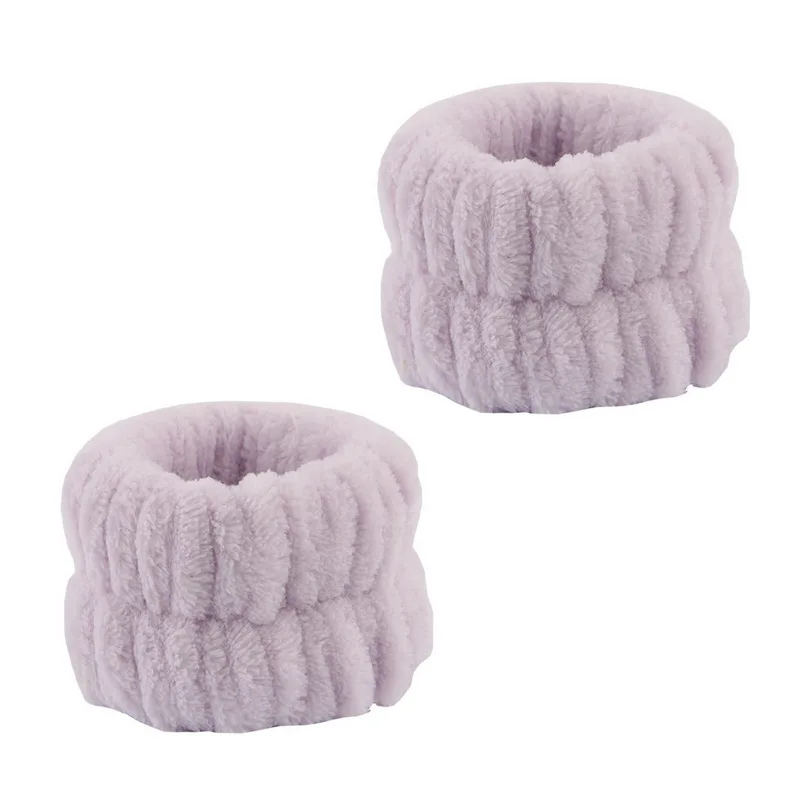 Women's Soft Bow Headband and Wrist Towels Set