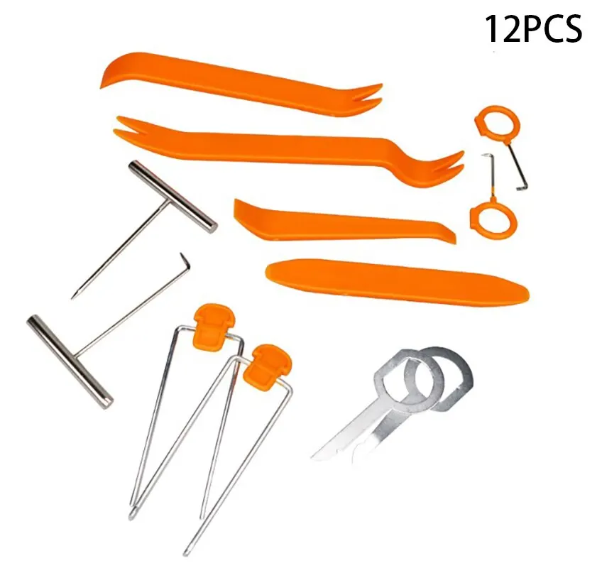 12 PCS Car Hand Tools Car Removal Kit DVD Stereo Conversion Kit Interior Plastic Trim Dashboard Removal Tool Repair Tool 2