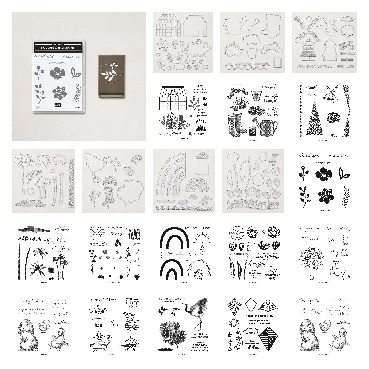 Robot Rainbow Wildflower Crane Palms Garden Rain Kite Friends Metal Cutting Dies Timbri Set Diy Craft Paper Card Decoration Mold