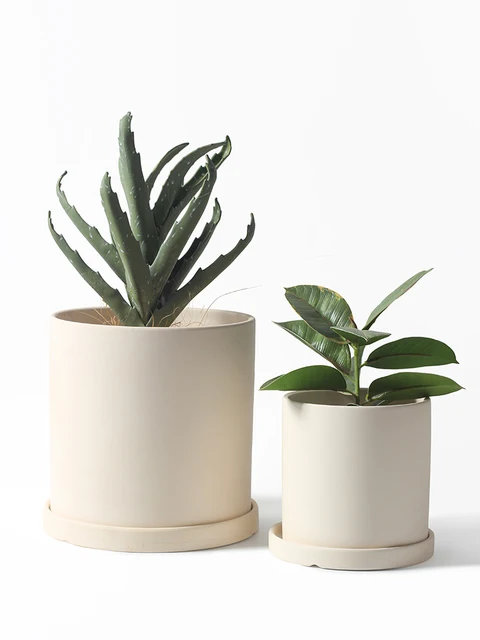 Ceramic Flower Pot Biscuit with Holes Vase Cultivation Succulent Plants Outdoor Garden Plant 5