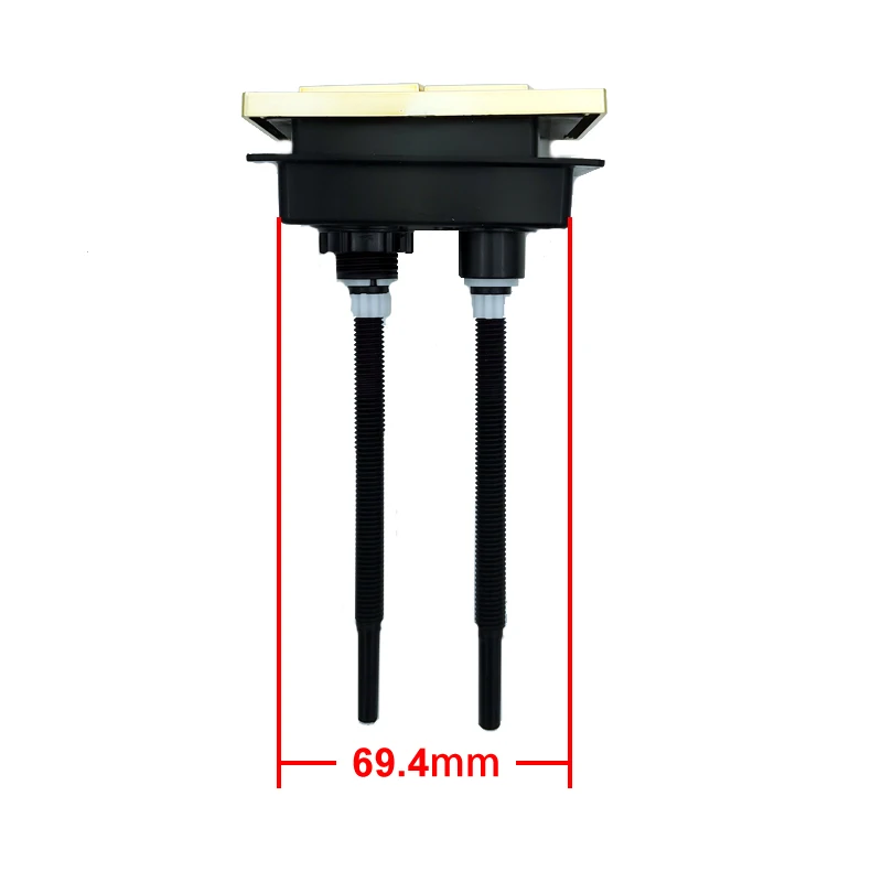 Gold Color 83x45mm Dual Flush Toilet Tank Button Square Shape Toilet Push Buttons Bathroom Accessories