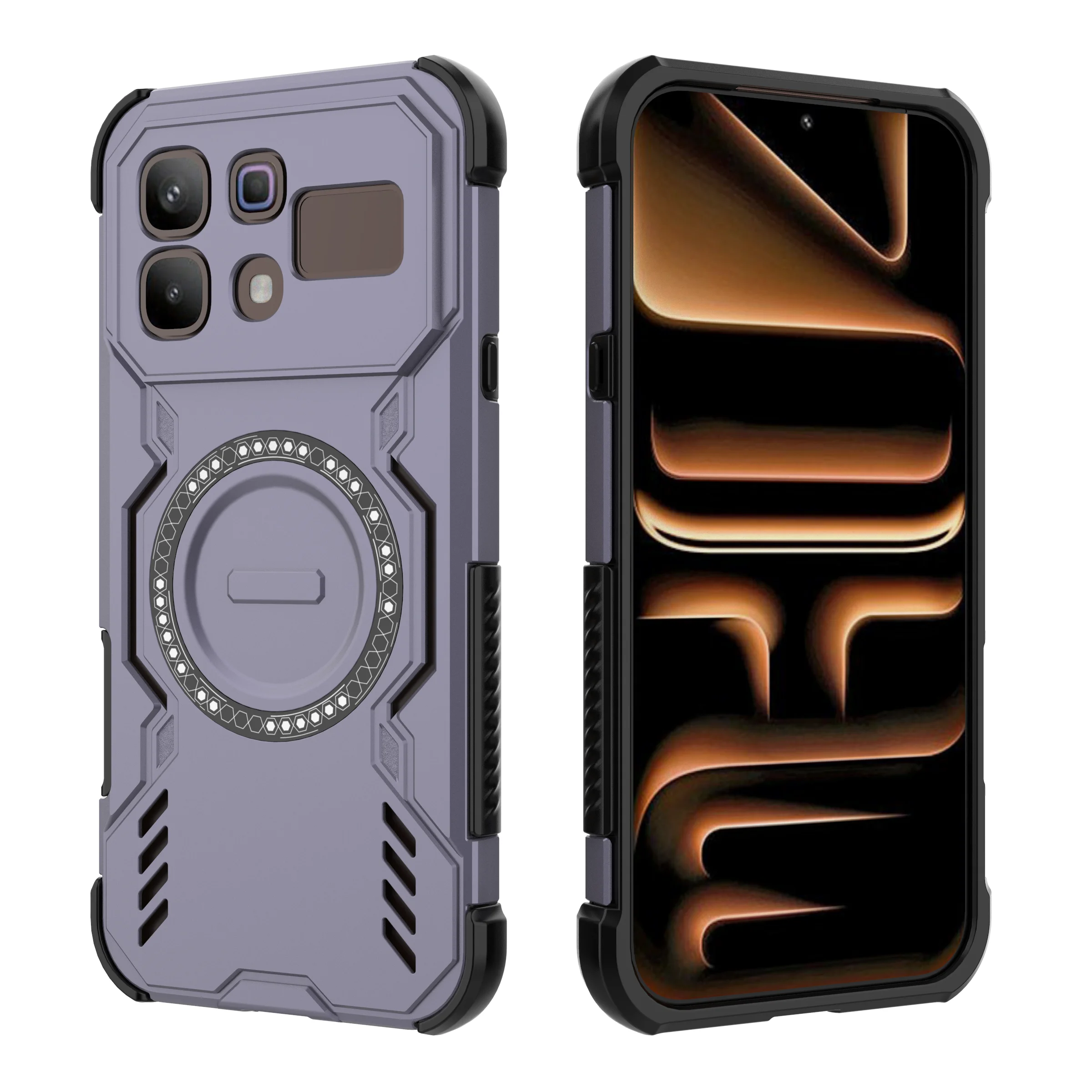 Enhanced Heat Dissipation Shockproof Magnetic Case with Matte Finish
