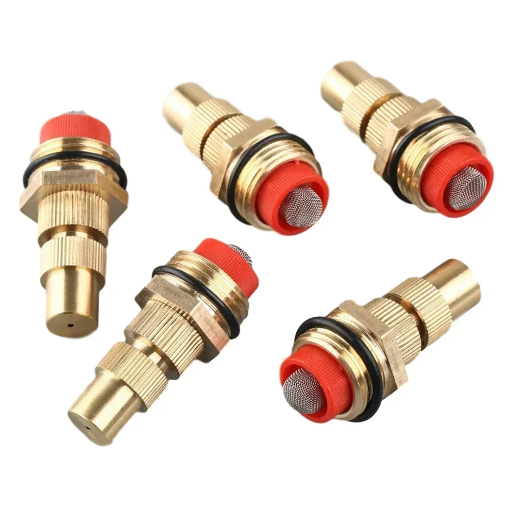 5PCS Adjustable Spray Nozzle Lawn Misting Sprinkler Garden Watering Irrigation Spray with 1/2-inch (DN15) Male Thread Connection