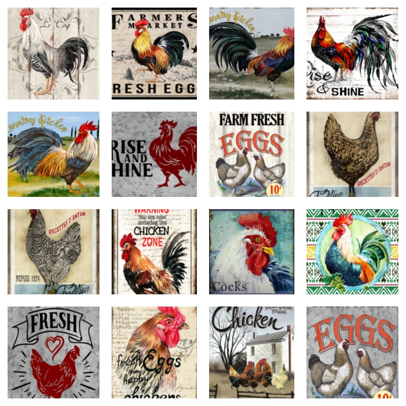 

Vintage Tin Poster Funny Farm Country Cottage Chicken Coop Metal Sign Retro Art Home Bar Restaurant Cafe Shop Wall Decor