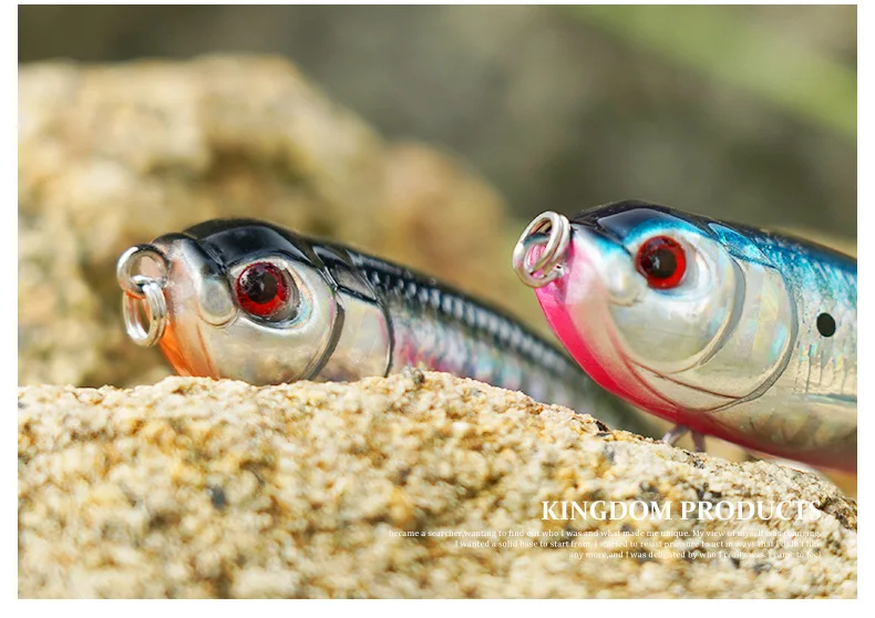 Kingdom Propeller Pencil Bait Angelköder Topwater 55mm 8,8g Wobblers Hart Kunstköder mit frei rotierendem Schwanz für Barsch- und Hechtangeln – Detail 12