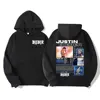 Rapper Justin Bieber Tour Graphic Hoodies Men's Clothing Hip Hop Punk Pop Music Sweatshirt Unisex Casual Fleece Oversized Hoodie 1