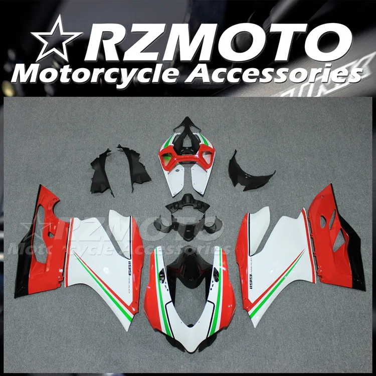 

4Gifts New ABS Whole Motorcycle Fairings kit Fit For Ducati 899 1199 panigale 1199S 2012 2013 2014 2015 White Red Green